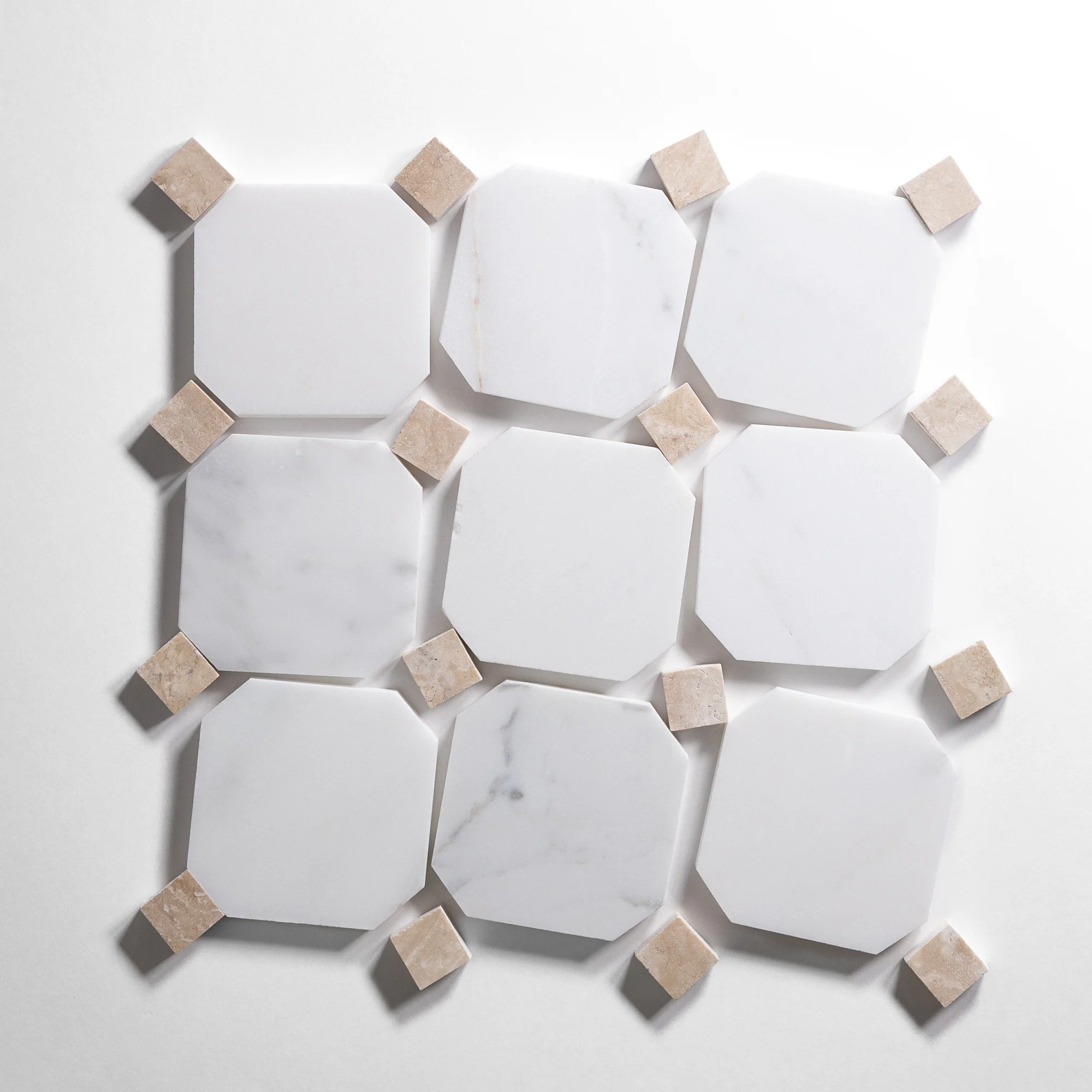 Calacatta Bianco 4" Octagon - Image 2