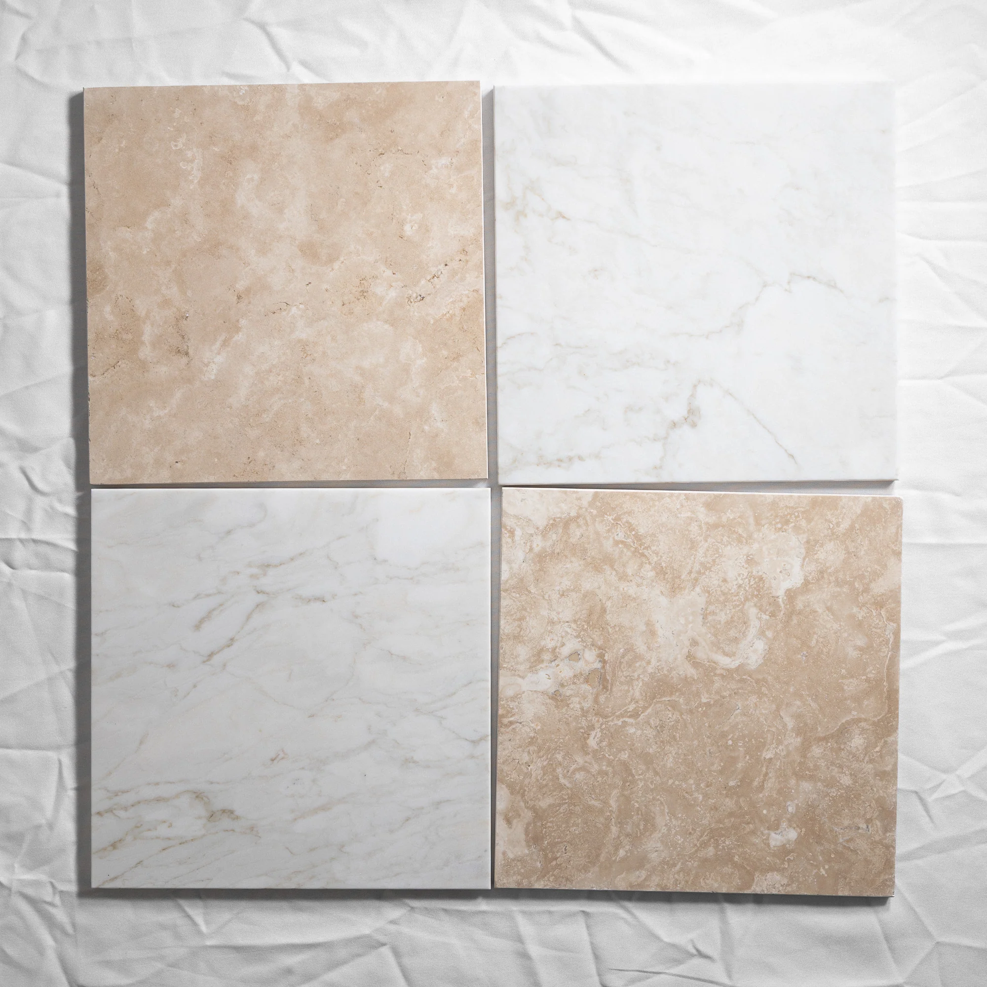 Calacatta Vagli & Durango Checkered 12"x12"