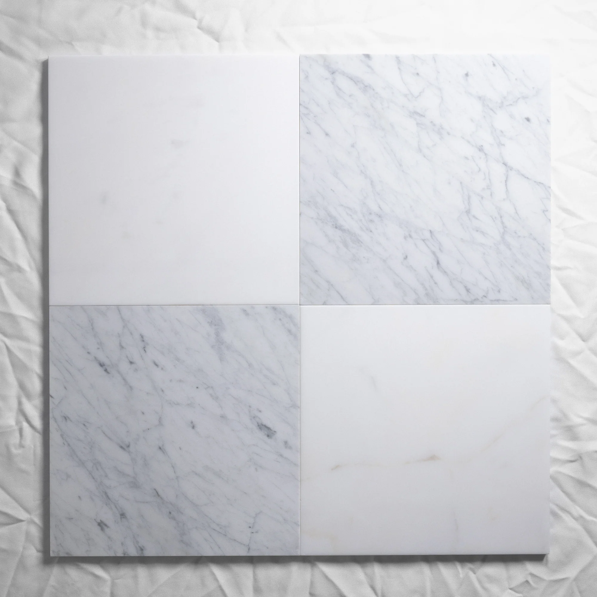 Carrara & Calacatta Bianco 12"x12"