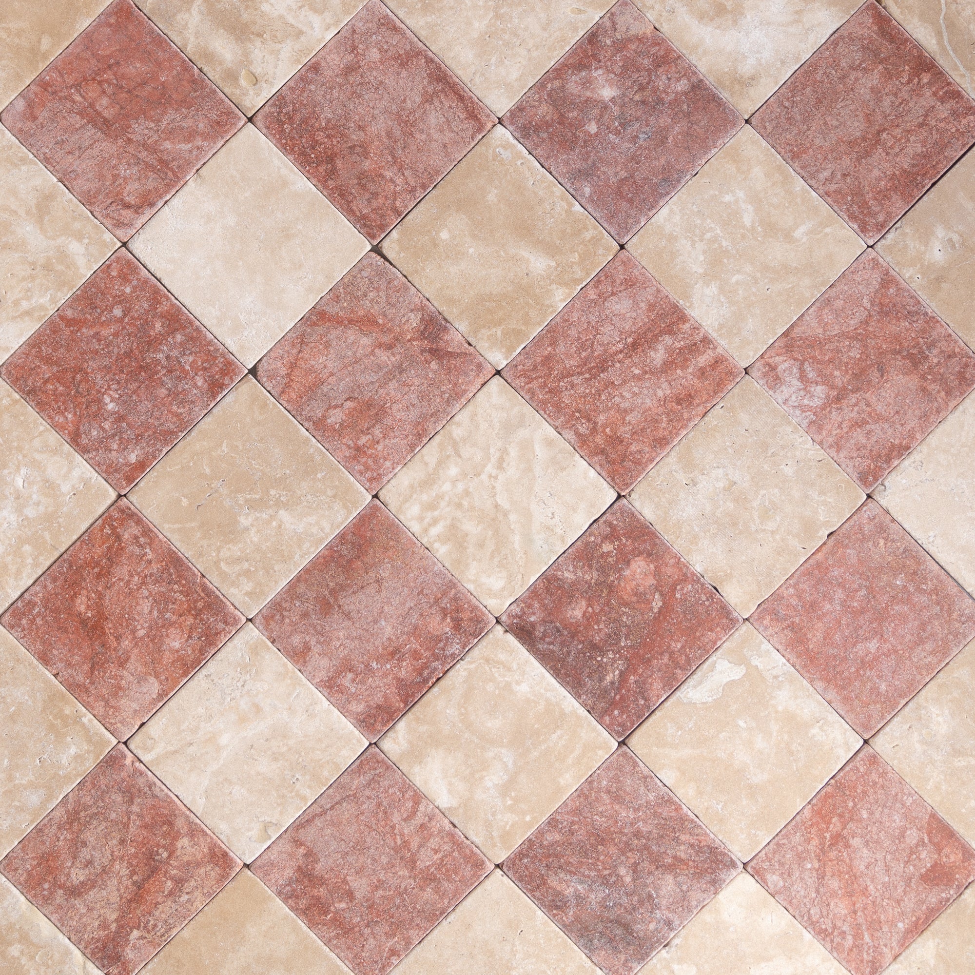 Colonial Red & Durango 4"x4" Tumbled