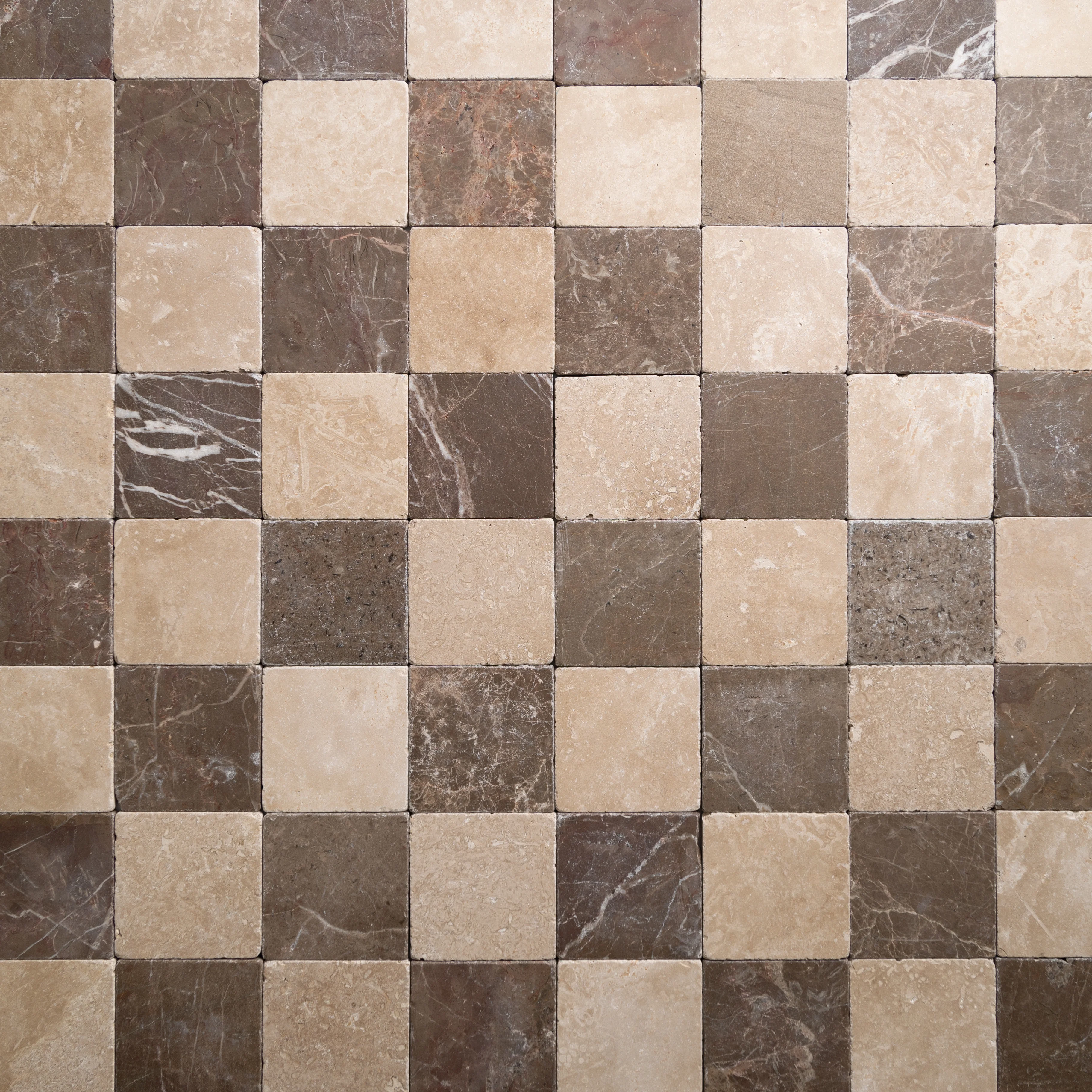 Durango & Cafe Tenayo 4"x4" Checkered Tumbled marble - Image 3