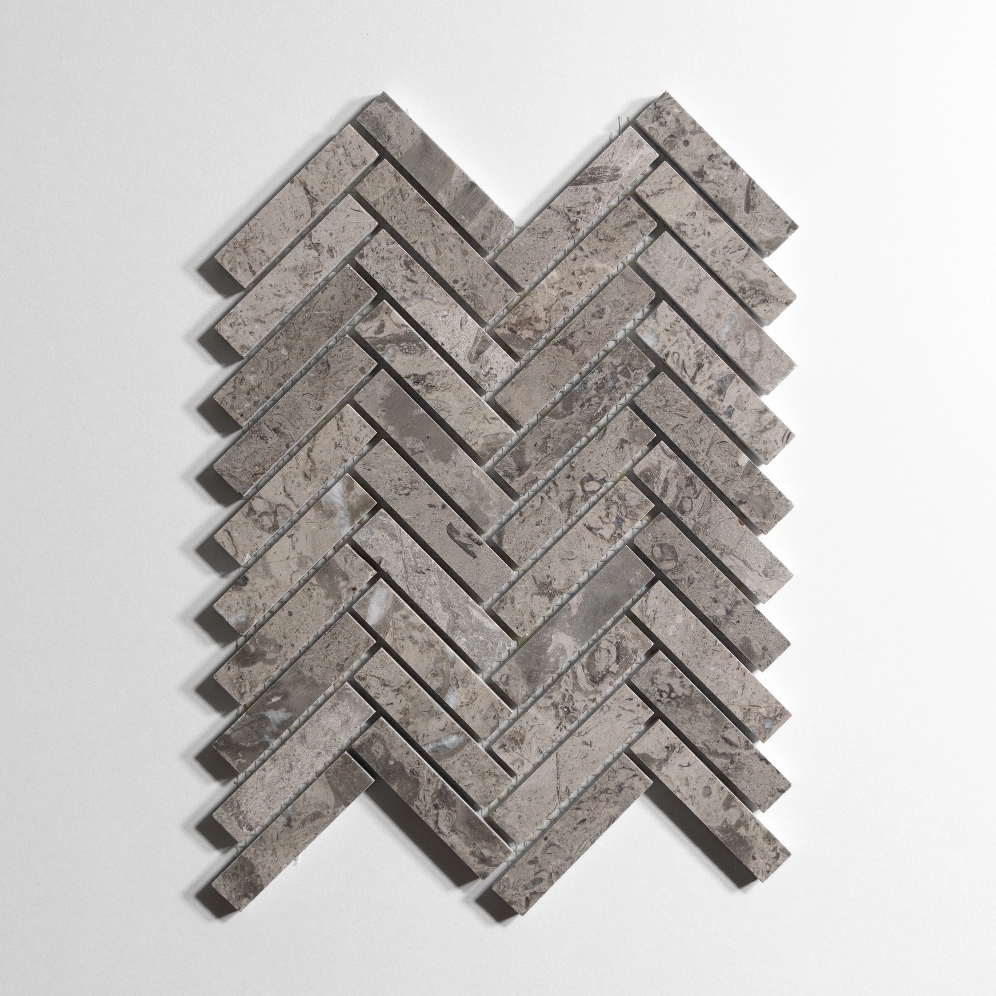 Sage Gray Herringbone Mosaic