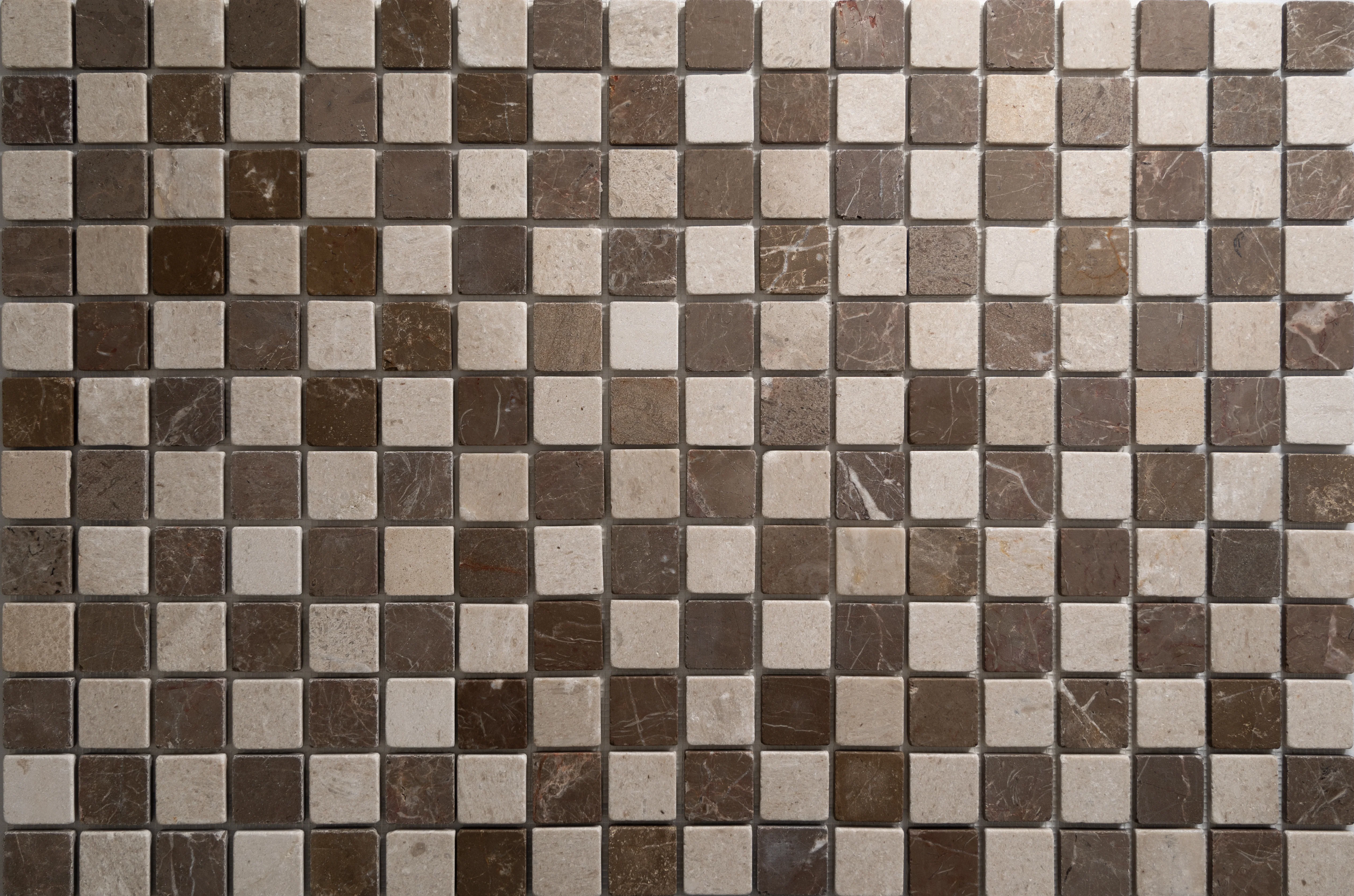 Sierra Limestone & Cafe Tenayo 2"x2" Checkered Tumbled Mosaic - Image 2